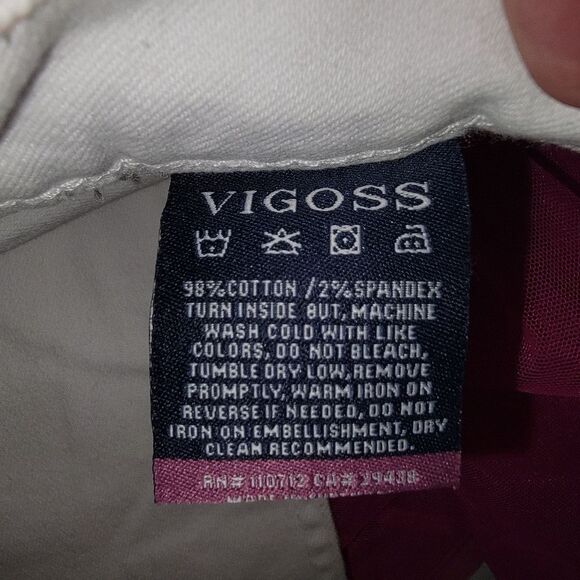 Vigoss White Ace Crop Straight leg denim jeans size 27 - Picture 4 of 8